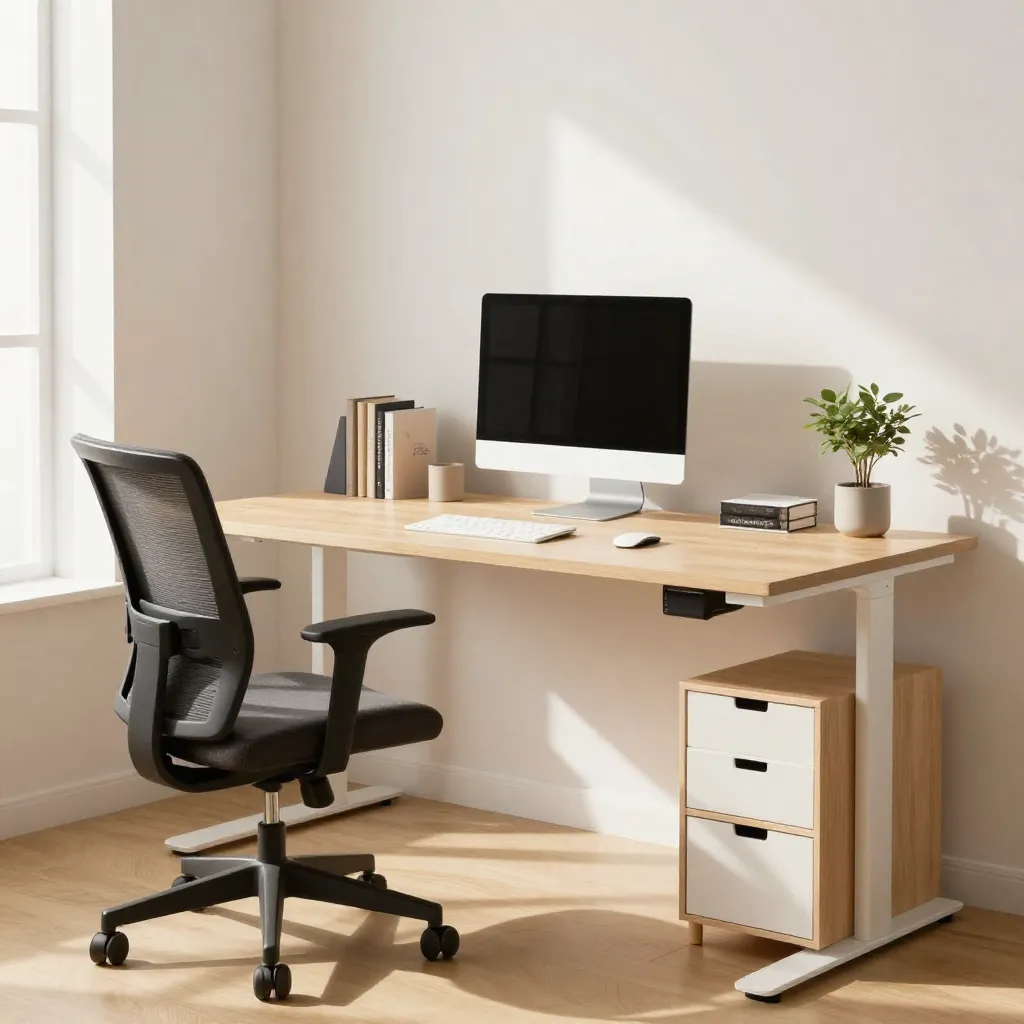 Sit-stand desk configuration