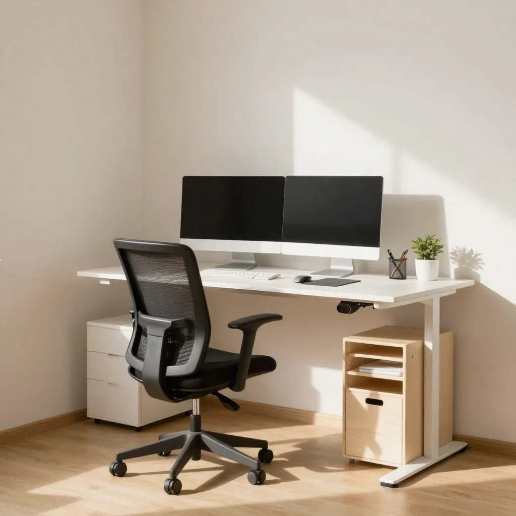 Bright minimalist workspace