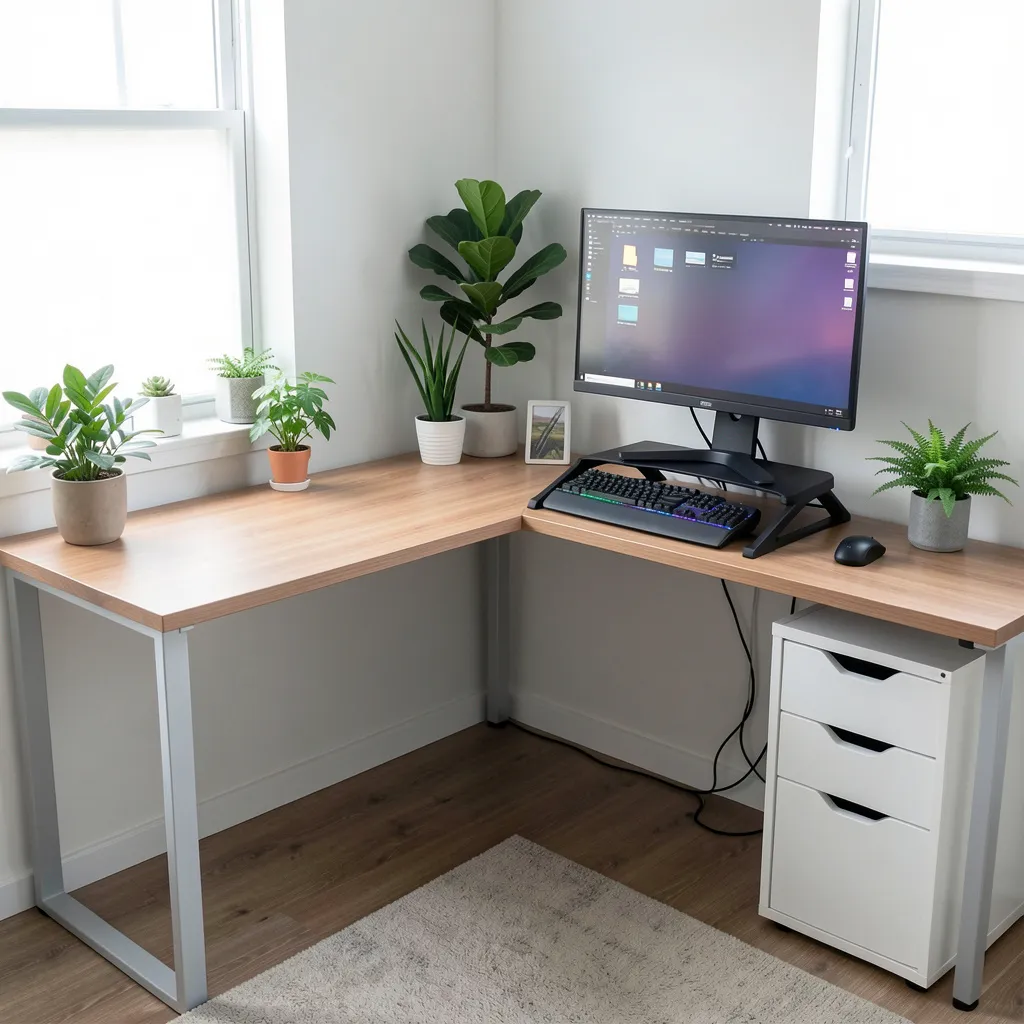 L-shaped desk optimization